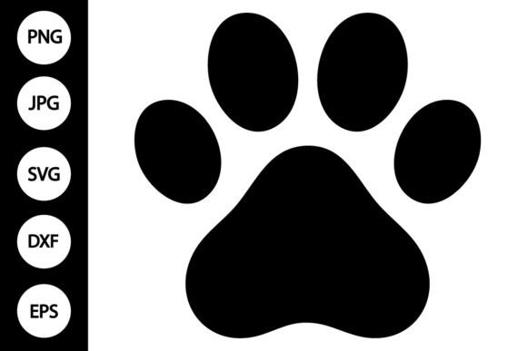 Download Dog Paw Print Silhouette SVG - Silhouette svg Collection